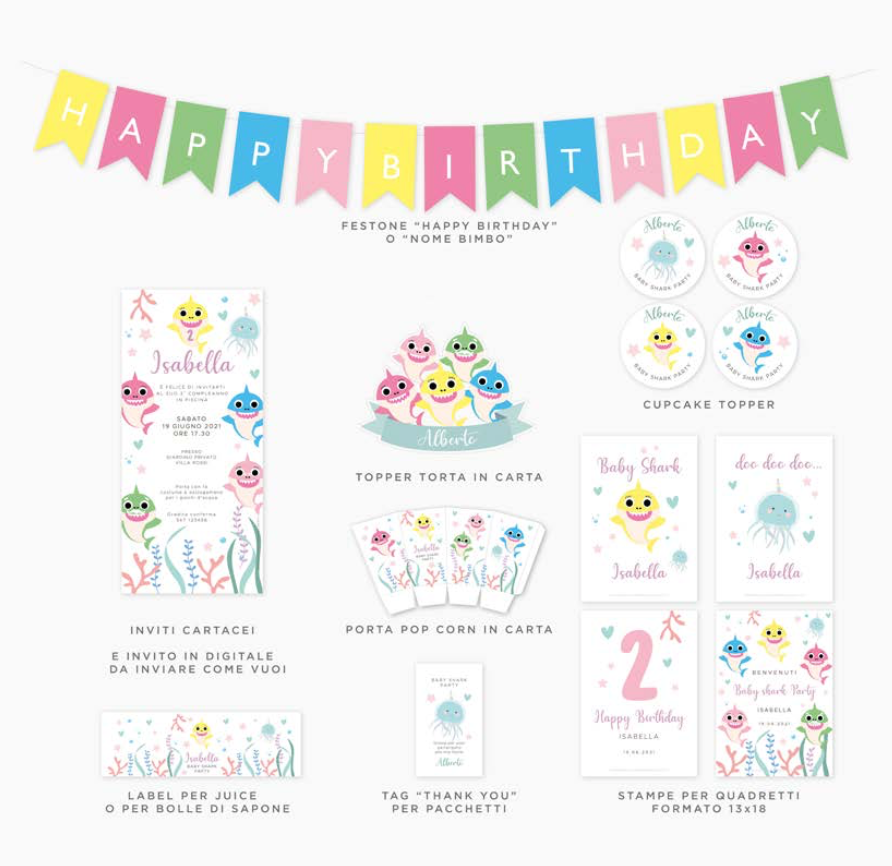 Party Kit  Baby Shark Theme