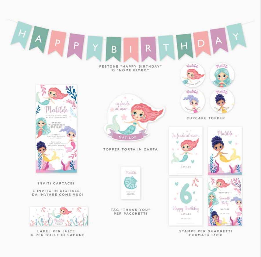 Party Kit Sirena Theme